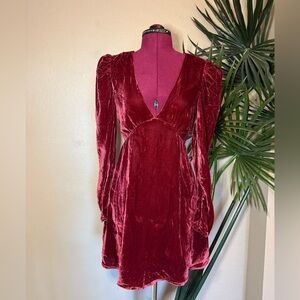 Tularosa Crushed Velvet Mini Dress